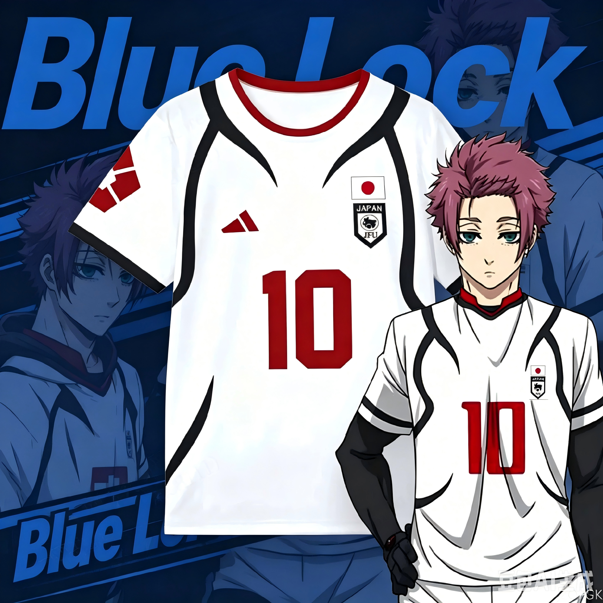 Esports Gaming Sleeve - Mens Anime Jersey Blue Lock Sae