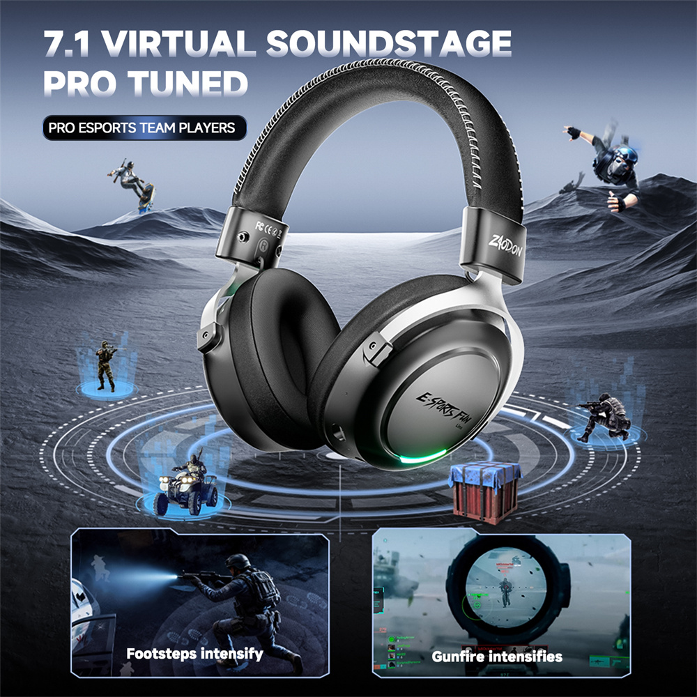 Zero Esports Gaming Gear - New Wireless Gaming Headphone,Bluetooth 6.0,53mm Titanium