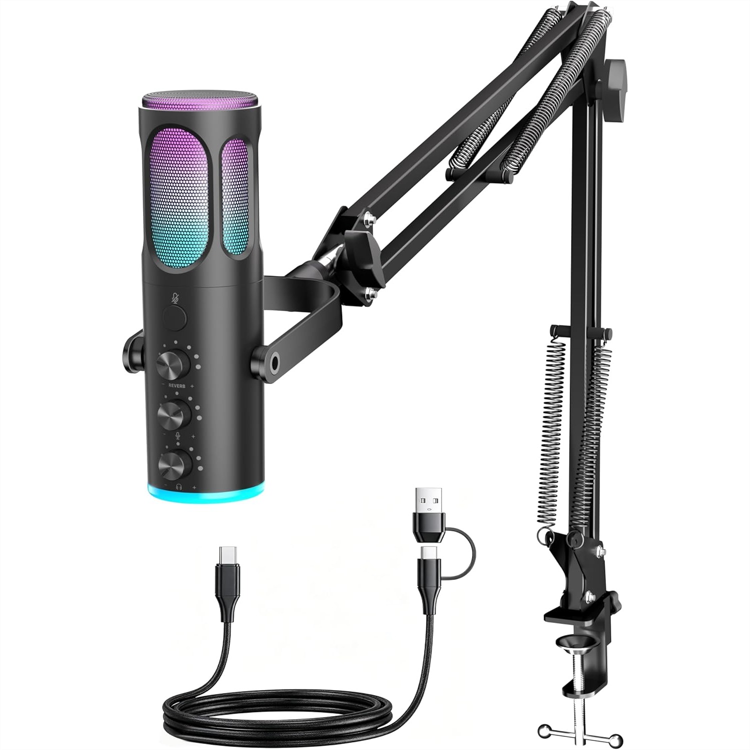 Microphone Arm Boom - USB Gaming Microphone For PC PS4