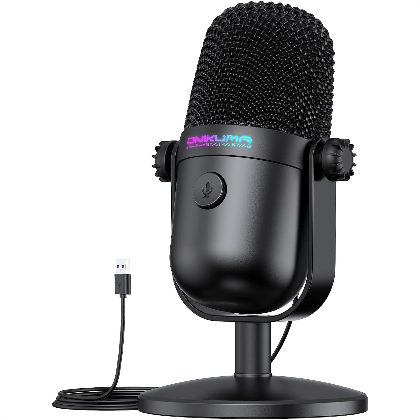 Streaming Mic Condenser - USB Gaming Microphone With Noise Cancellation