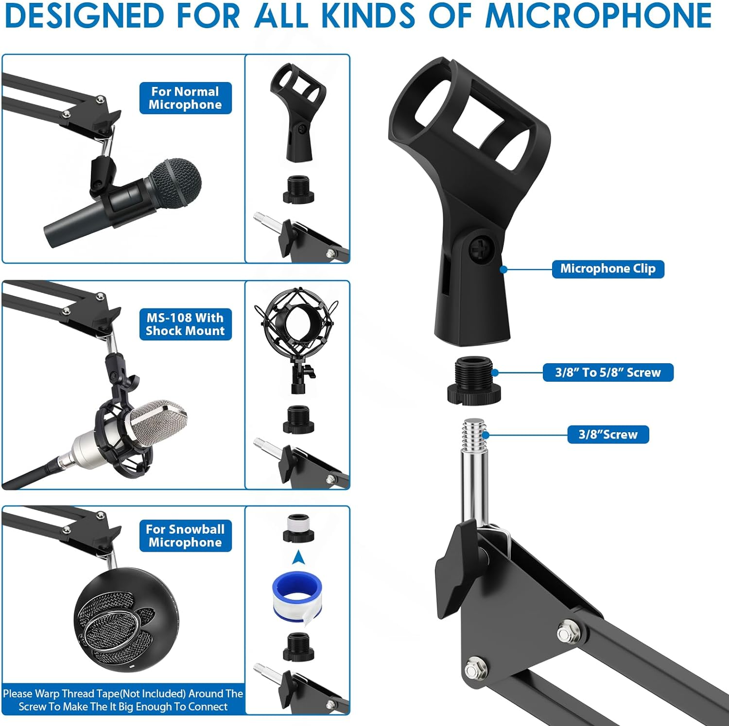 Articulated Arm Microphone Sta - огляд і ціна Microphone Arm Boom