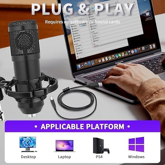 Condenser Microphone, Professi - огляд і ціна Streaming Mic Condenser