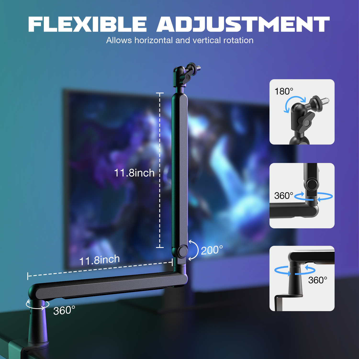 FIFINE Ampligame Microphone Bo - огляд і ціна Microphone Arm Boom