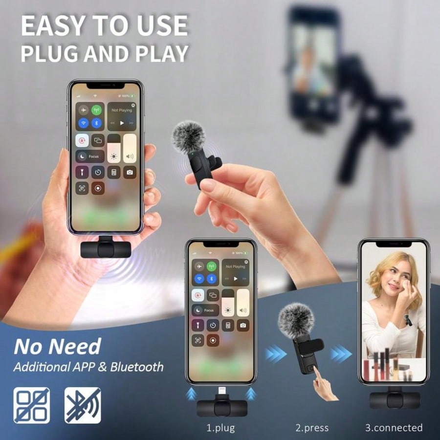 Portable Cordless Wireless Lap - огляд і ціна Streaming Mic Condenser