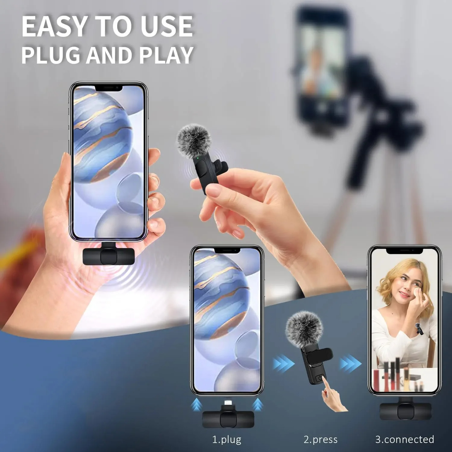 Wireless Lavalier Microphone M - огляд і ціна Streaming Mic Condenser