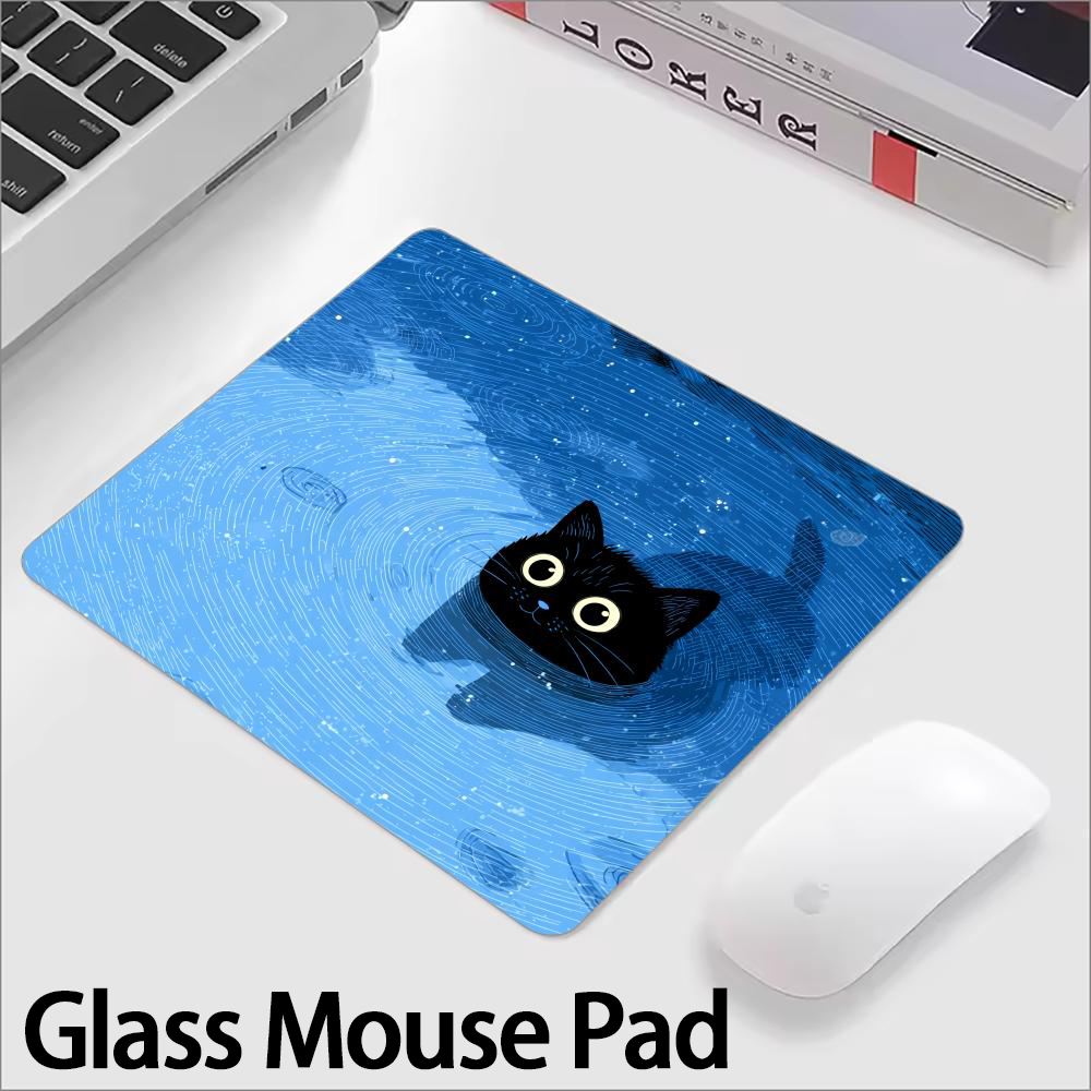 Cute Black Cat Glass Mouse Pad - огляд і ціна Esports Gaming Mousepad