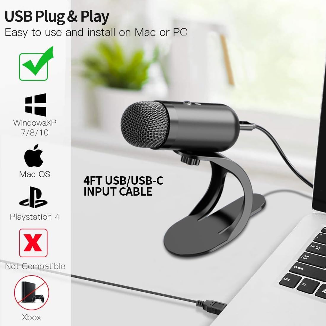 Professional USB Microphone Co - огляд і ціна Streaming Mic Condenser