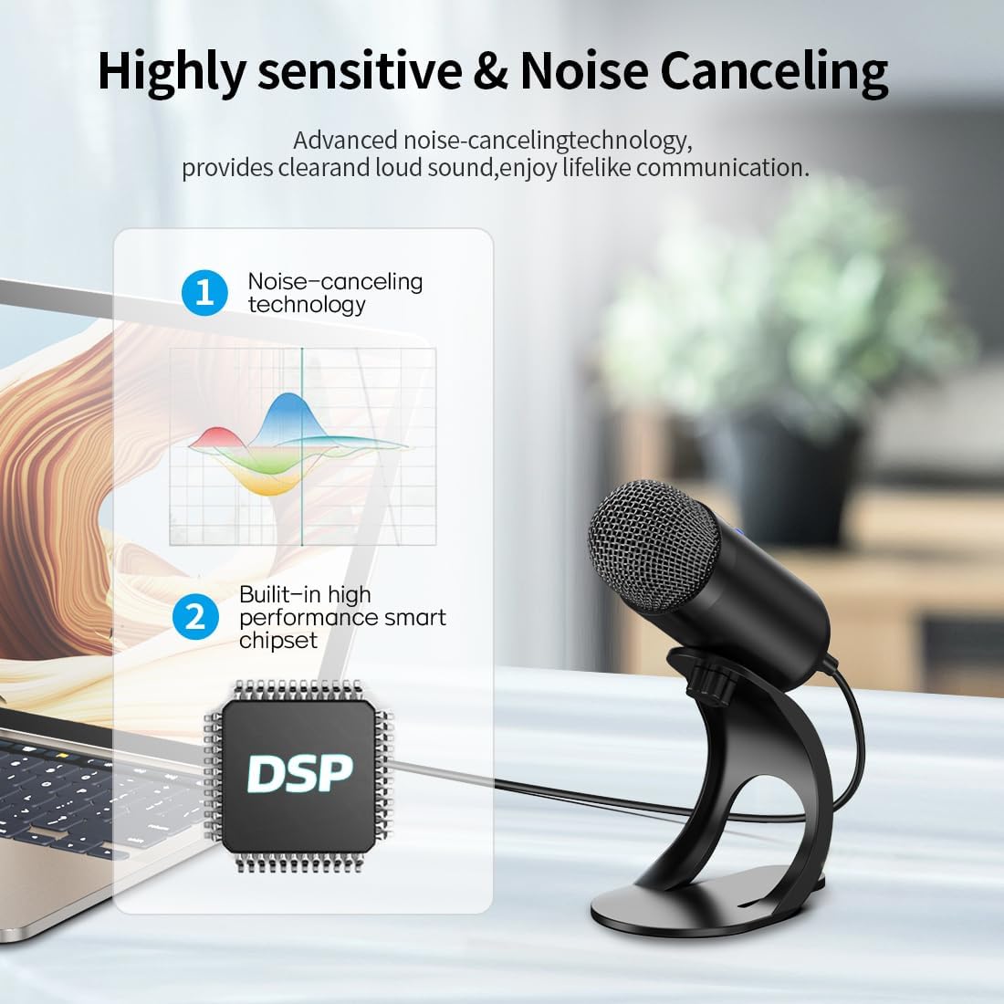 Professional USB Microphone Co - огляд і ціна Streaming Mic Condenser