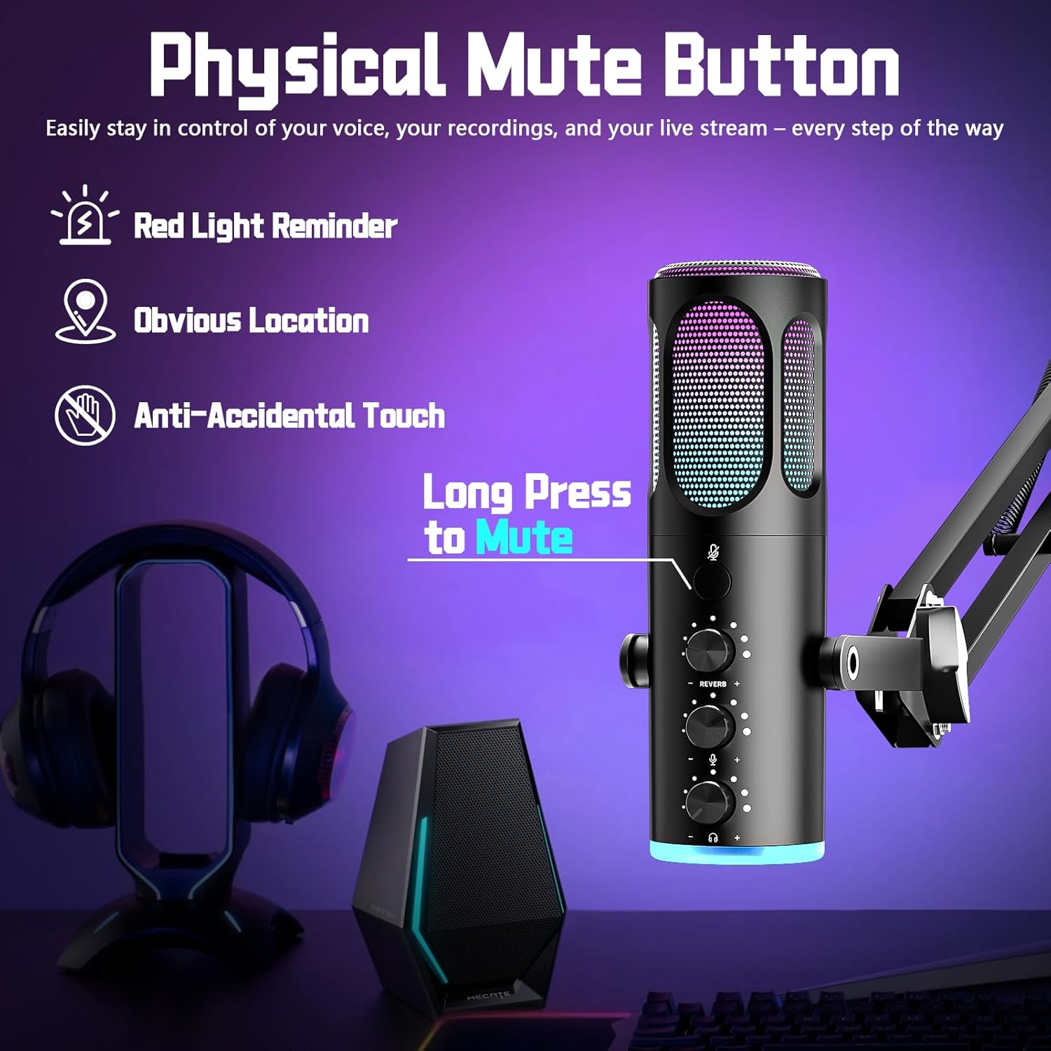 USB Gaming Microphone For PC P - огляд і ціна Microphone Arm Boom