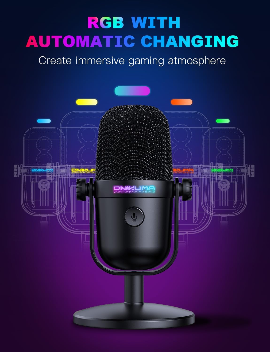 USB Gaming Microphone With Noi - огляд і ціна Streaming Mic Condenser